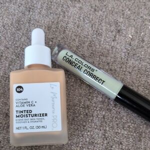 Le Mieux Pro Tinted Moisturizer and L.A. Colors Conceal Correct